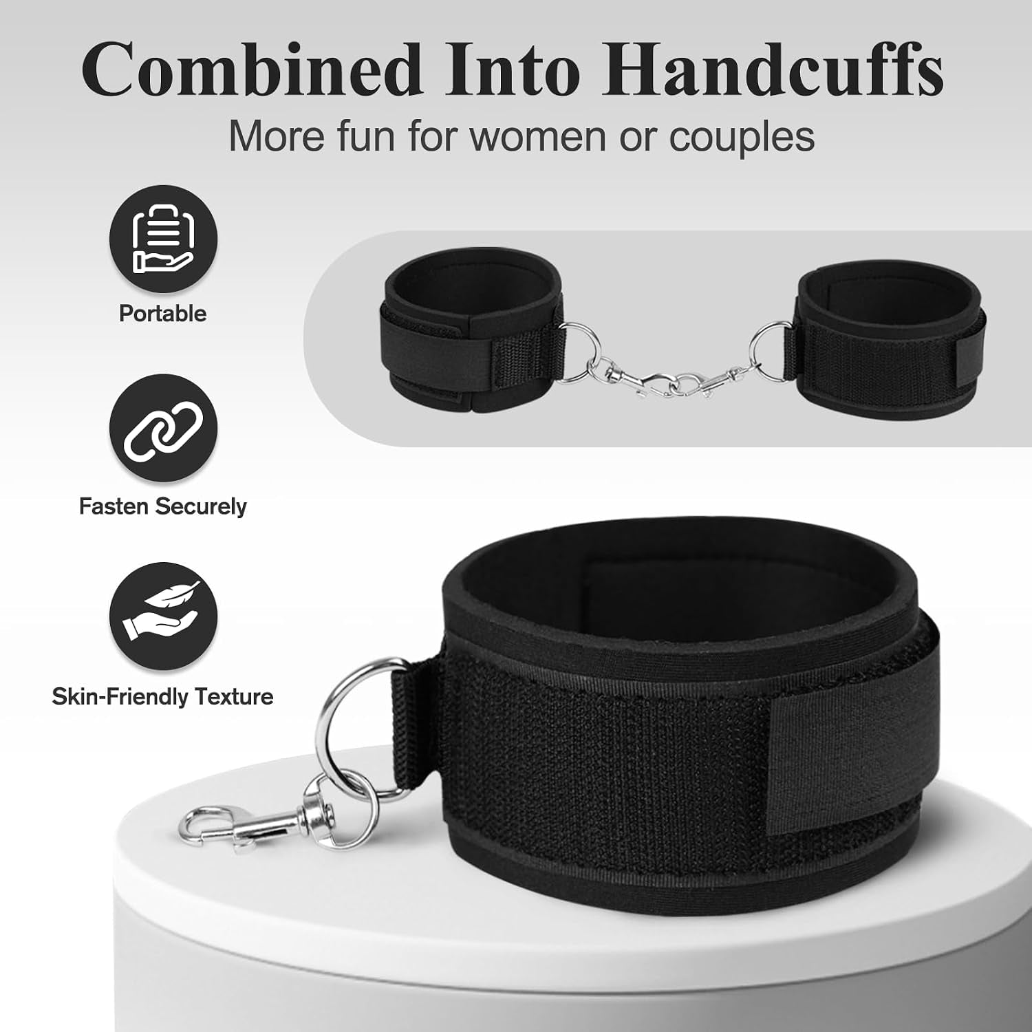 DuskTease Wrist & Thigh BDSM Cuff Restraint Set