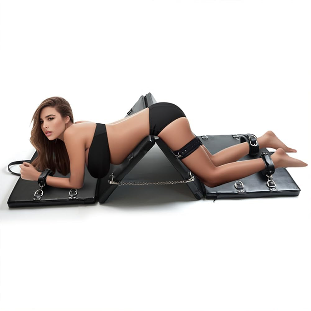 Novelties BDSM Kit Restraints Sex Furniture for Bedroom Chair Couples Adult Toy Bondage Board Wrist and Ankle Handcuffs Set Bondaged Sofa Bed Cushion Sex Toys Games Bench Tool Seat Accessories