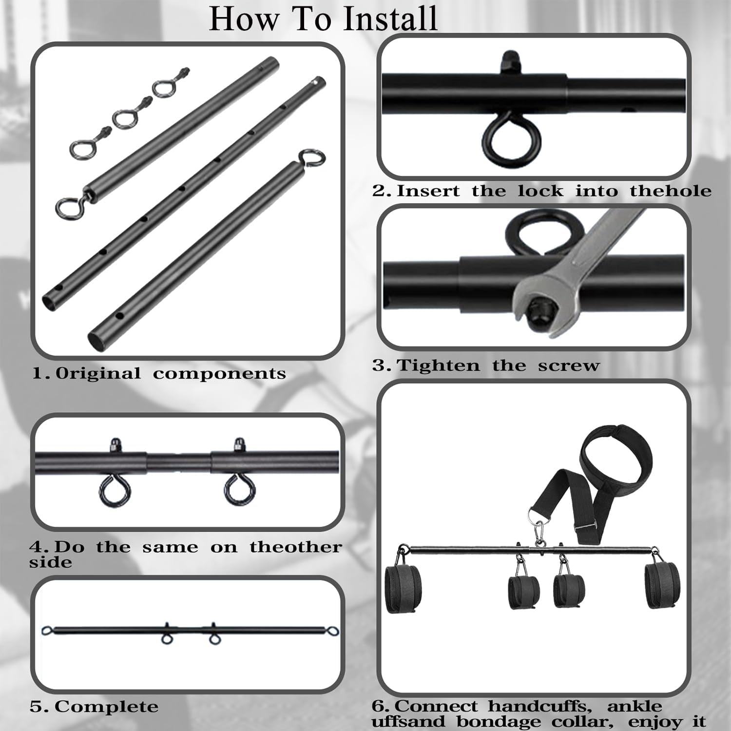 SpreadLock BDSM Spreader Bar Restraint Kit
