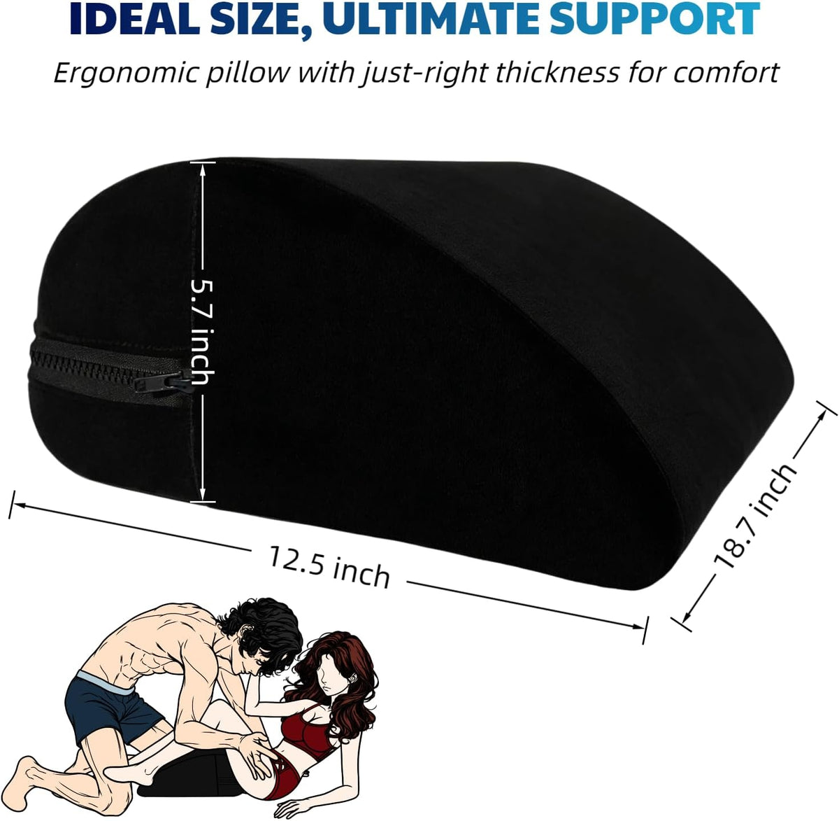 NightArch Premium Memory Foam Sex Position Pillow for Couples