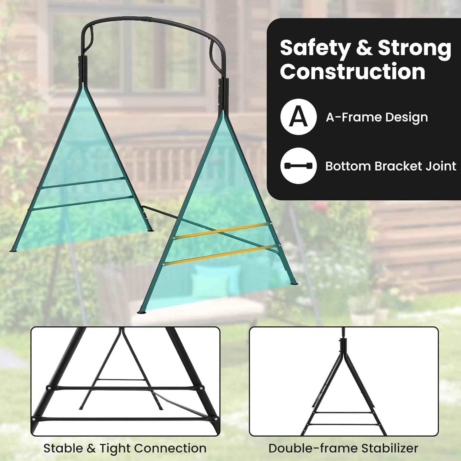 IronHalo Sex Swing Stand | 660 lb Metal A-Frame