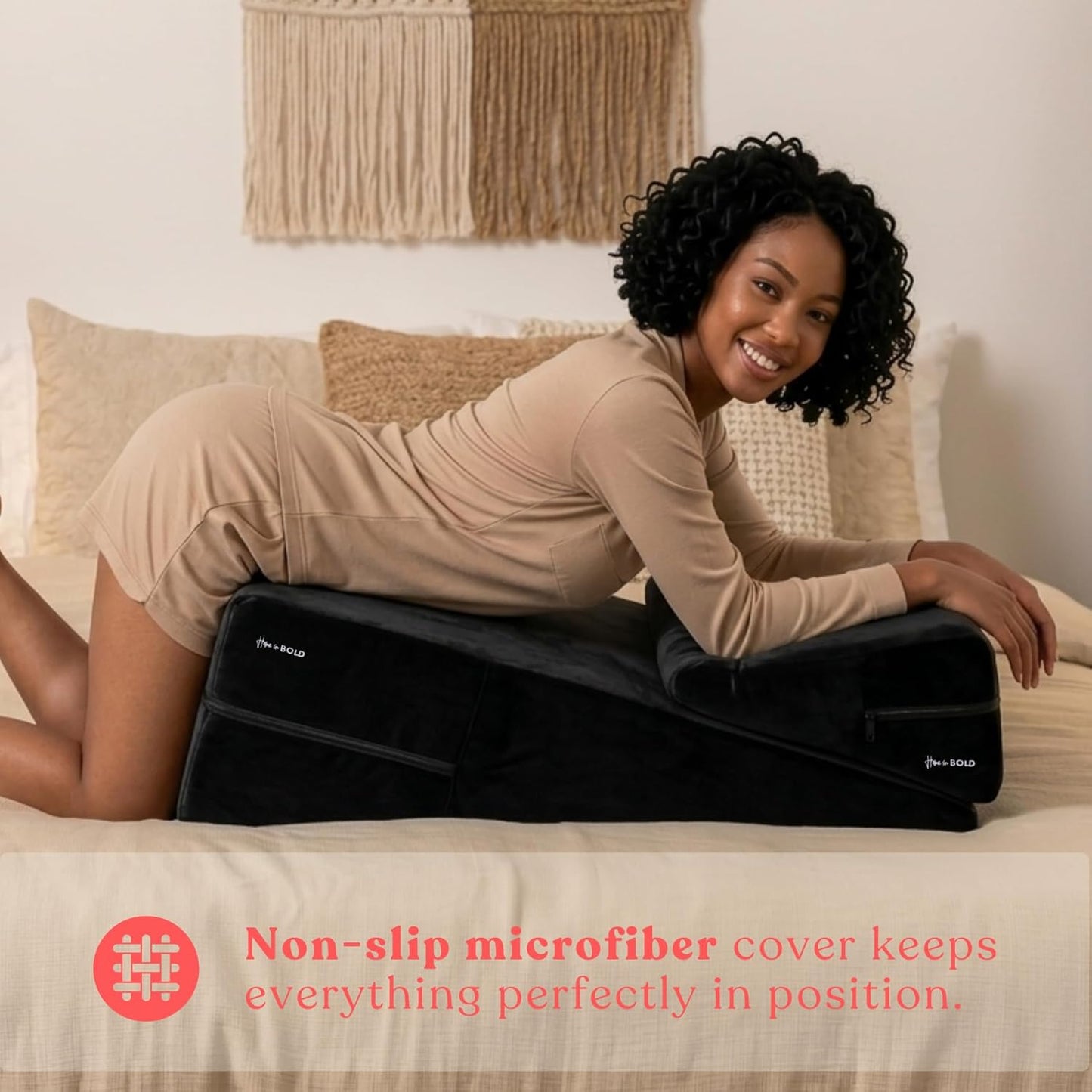 VelvetStack Sex Wedge & Ramp Pillow Set