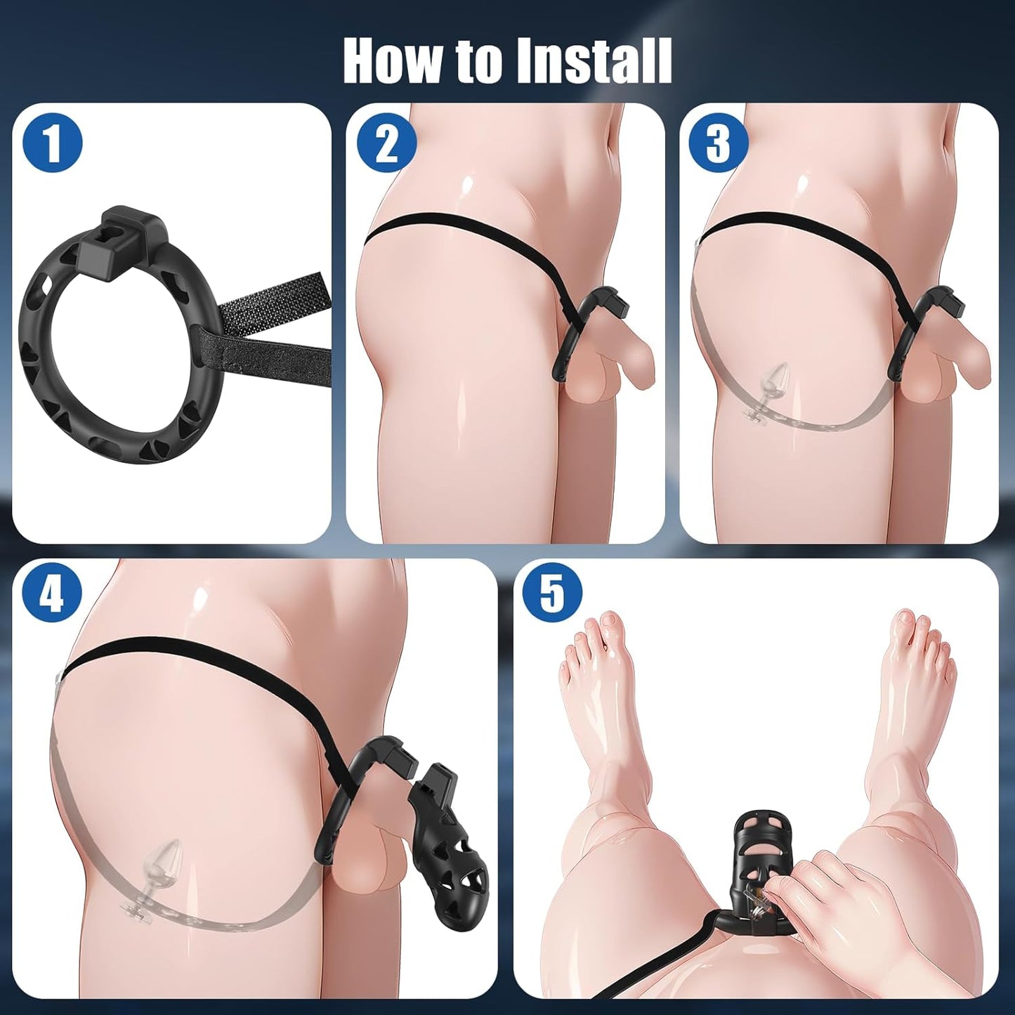 LockDown Modular Chastity Cage Set
