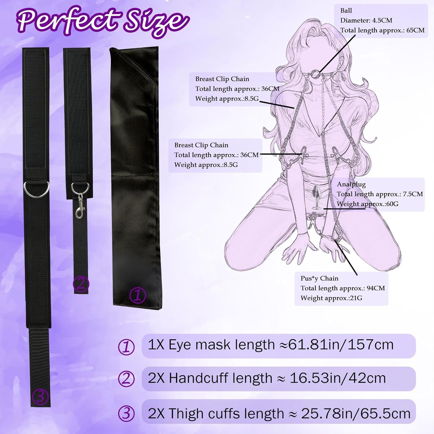 DarkPulse BDSM Bondage Restraint Anal Plug Kit