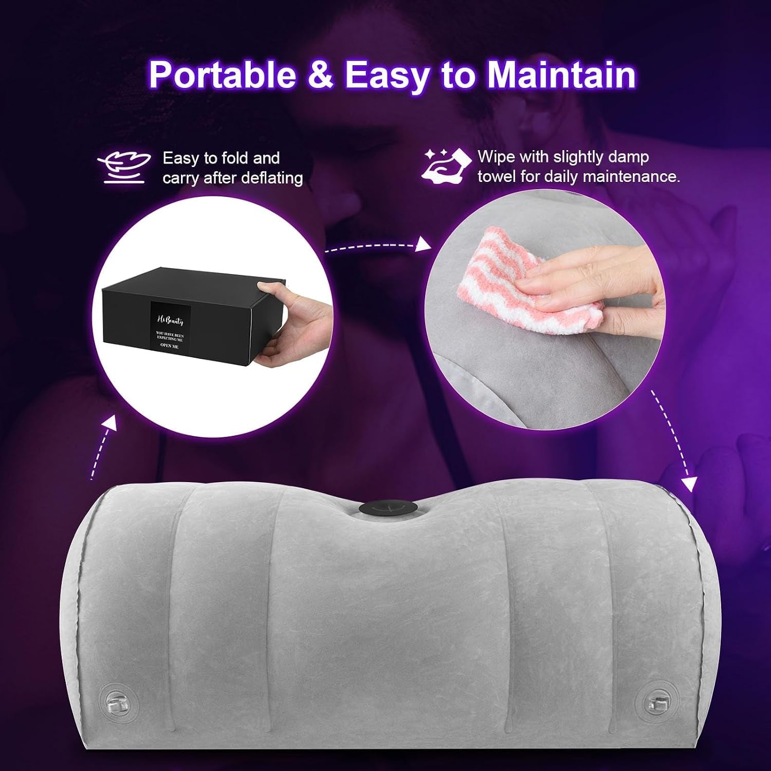 DuskDrift Inflatable Bondage Sex Pillow & Dildo Mount