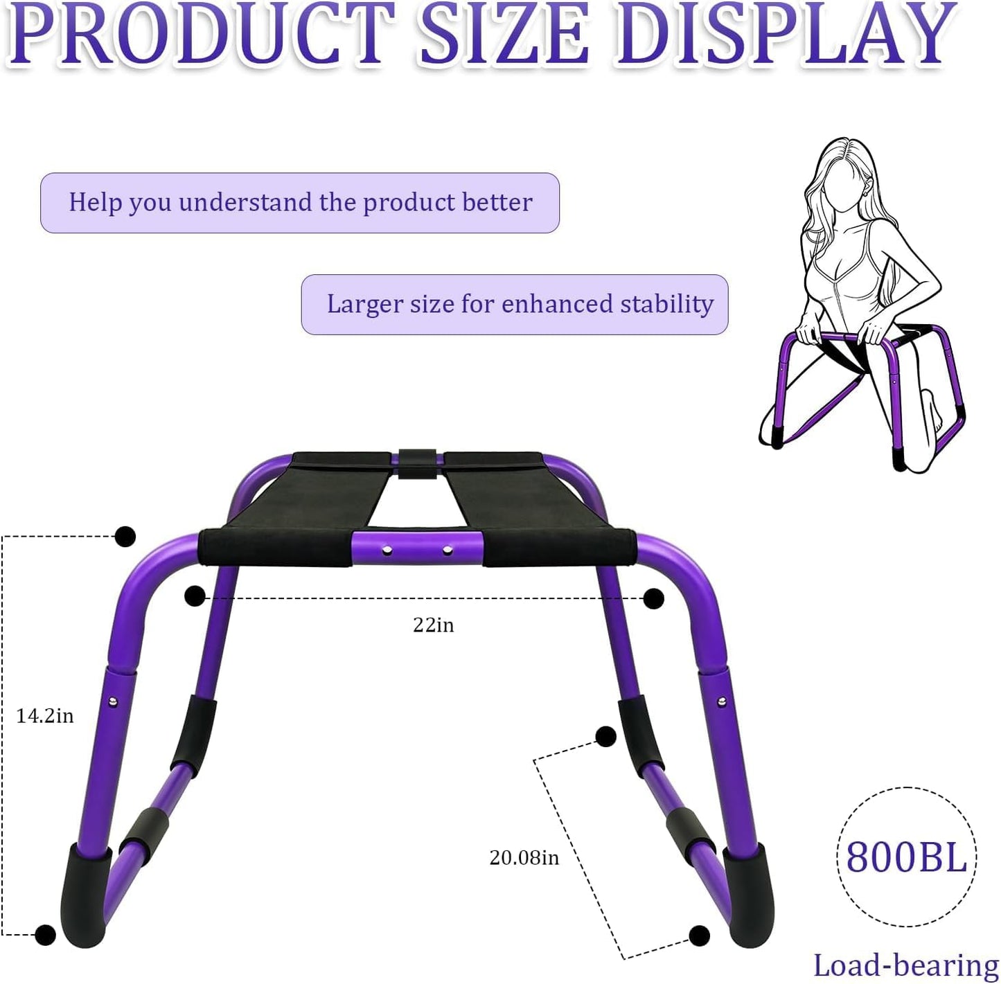 NightRegent Oversized Sex Chair, 800lb Support